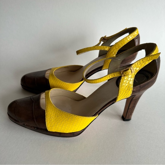 Dior Maryjane High Heels - Brown and Yellow Eu 36.5 - Picture 16 of 16